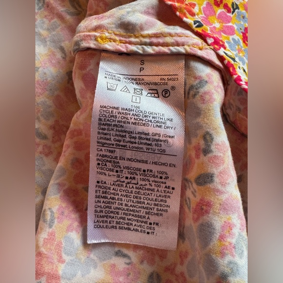 GAP Multicolor Floral light Airy Sun Dress Small EUc - Picture 8 of 8